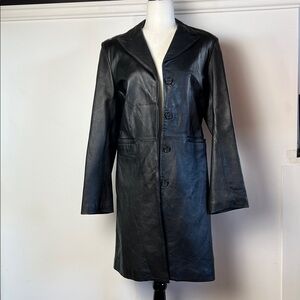 Atelier mid length leather jacket